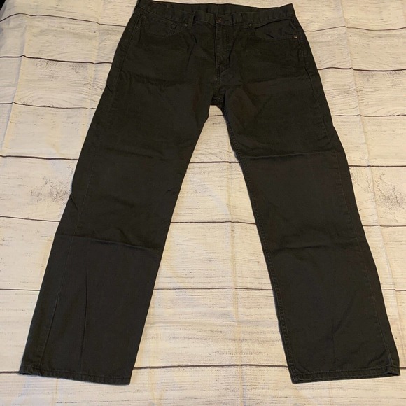 Levis 505 Regular Fit Denim Jeans Mens Size 40x32 Gray Cotton - Picture 2 of 10